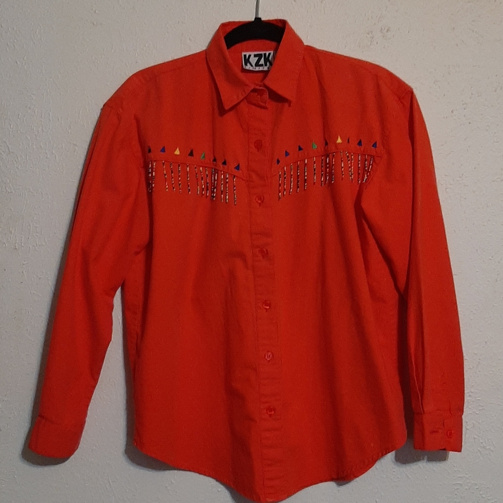 KZK Vintage Western Button Down Blouse